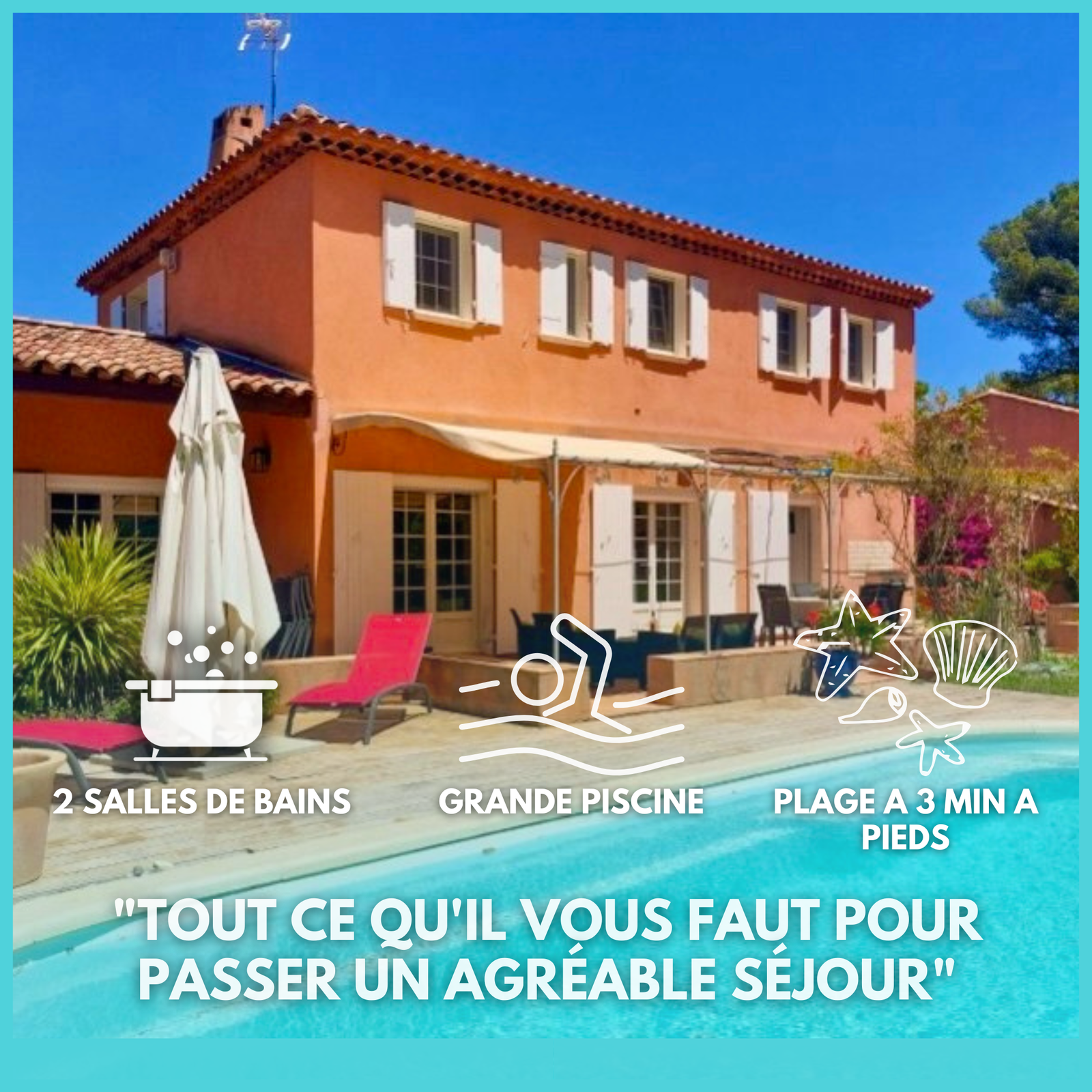 L’Évasion méditerranéenne, maison avec piscine au Pradet